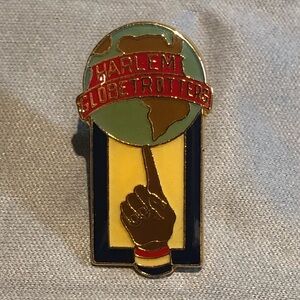 Harlem Globetrotters Spinning Globe Vintage Pin